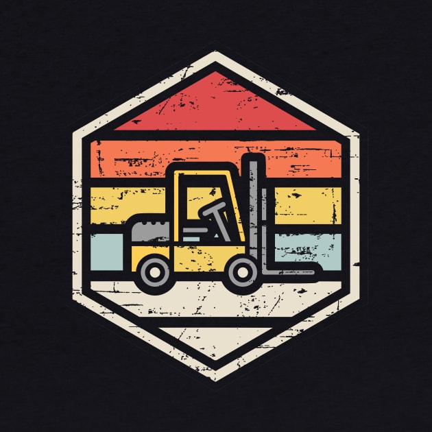 Retro Badge Forklift by rojakdesigns